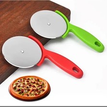 CATEKSSS Plastik Saplı Metal Pizza Diilimleyici Pizza Kesici Hamur Dilimleyici Hamur Kesici