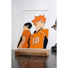 Modiwa Design Haikyuu Ev Kageyama Hinata Severlere Masa Tasarım Dekoratif Ahşap Masaüstü Obje Hediyelik