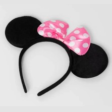 Uslucan Alışveriş Pembe Fiyonklu Minnie Mouse Tacı Mini Kulak