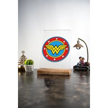 Modiwa Design Ev Wonder Woman, Eşya, Ürünler, Masa Tasarım Dekoratif Ahşap Masaüstü Obje Hediyelik