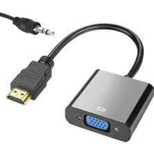 Maxi Trendy HDMI To VGA Çevirici Adaptör Ses Çıkışlı, Aparat HDMI Çıkışlı Bilgisayarların Görüntüsünü VGA Girişli Monitör, Projeksiyon Vb Görüntü Cihaza Aktarır,