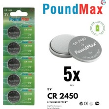 Maxi Trendy 5 Adet 2450 CR2450 DL2450 DL2450 ECR2450 KCR2450 3V Poundmax Lityum Düğme Piller, Düğme Pil, Çocuklara Dayanıklı Ambalaj, Akıllı Ev Cihazları, Küçük Elektronik Ev Aletleri, Araba Anahtarları ve Diğer