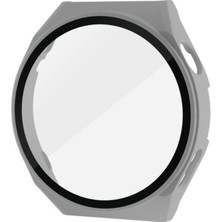 Alvera Watch Gt3 Pro 46MM Dota Camlı Kasa Ekran Koruyucu - Uzay Grisi