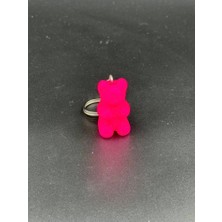 3D Atelier Sakızlı Ayı Anahtarlık - Neon Pembe (1 Adet)