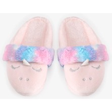 Penti Kız Çocuk Pembe Puffy Unicorn Dokulu Terlik