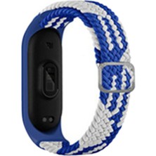 Alvera Mi Band 6 Star Kordon - Mavi-Beyaz