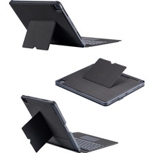 Bezos T5509D iPad Pro 12.9 (2022) Kılıf Palermo Ledli Klavyeli Standlı Tablet Kılıfı - Siyah