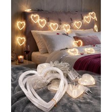 Kentex Mey Ithalat® Kalp Şeklinde LED Neon Işık Dekoratif Romantik Oda ve Duvar Lambası