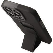 Kentex iPhone 14 Pro Kılıf Mega Standlı Silikon - Siyah