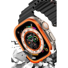 Alvera Watch Ultra 49MM Alüminyum Kasa Cam Ekran Koruyucu - Turuncu