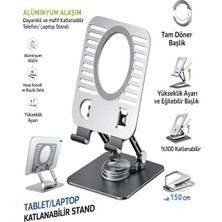 Azurtech Mekanizmalı 12.9 Inç Ayarlanabilir Metal Ipad, Tablet ve Telefon Tutucu - Dayanıklı ve Güçlü Stand