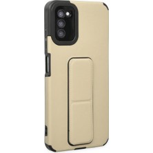 Kentex Galaxy A03S Kılıf Mega Standlı Silikon - Gold