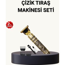 Kentex Mey Ithalat® Profesyonel Çizik Tıraş Makinesi – T Çelik Bıçaklı, 120 Dakika Şarjlı Kullanım, 3 Başlıklı
