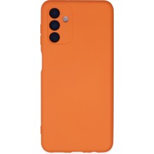 Kentex Galaxy A04S Kılıf Nano Içi Kadife Silikon - Turuncu