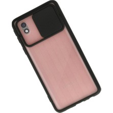 Kentex Galaxy A01 Core Kılıf Palm Buzlu Kamera Sürgülü Silikon - Siyah