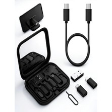 Azurtech Aynalı 8 In 1 Çok Fonksiyonlu Seyahat Seti Çoklayıcı Çevirici Aynalı Stand