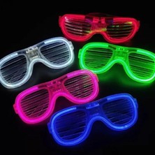 Uslucan Alışveriş Glow Model LED Işıklı Parti Gözlüğü 3 Modlu 5 Renk 5 Adet