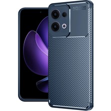 Kentex Reno 13 Pro Kılıf Auto Focus Karbon Kapak - Lacivert