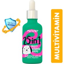 Metapet Köpekler için Premium Multi Vitamin Damla, Doğal ve Organik Içerikli Köpek vitamini, 50 ML