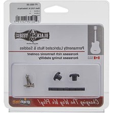 Esranın Dünyası Guıtar Labs Graphtech PT-5001-00 Black Tusq Xl Slotted Nut & Retainer Pack Elektro Köprü ve String Tree Seti