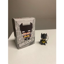 Pulvento 1 Adet Batman Figür Bricks ve 1 Adet Batman Figürlü 3D Baskı Anahtarlık  Set Batman Figürlü Yapı Oyuncakları ve 3D Baskı Anahtarlık Set