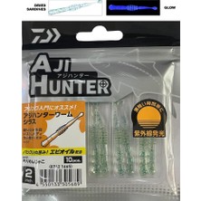 Daiwa Aji Hunter Worm Shirasu 2inch 5cm Lrf Silikon Yem 10 Adet Dried Sardines