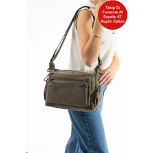 Mega Çanta Kadın Çok Gözlü Postacı Çantası (Boy 21 cm En 31 cm Dip 10 Cm)