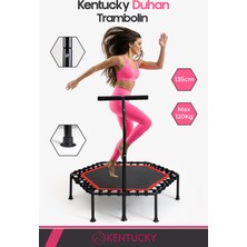 Kentucky Prime 135 cm ( 54 Inç ) Tutmalı Trambolin Çelik Ayak Çelik Gövde Kırmızı Trambolin