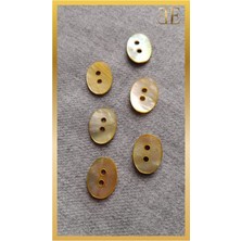 İleri Europe Doğal Hakiki Inci Midye Kabugu   Sedef Düğme 20X16 mm 6 Adet