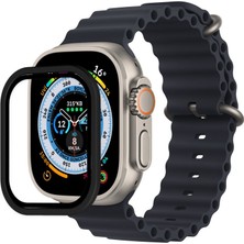Alvera Watch Ultra 49MM Alüminyum Kasa Cam Ekran Koruyucu - Siyah