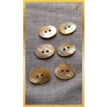 İleri Europe Doğal Hakiki Inci Midye Kabugu   Sedef Düğme 15X12 mm 6 Adet