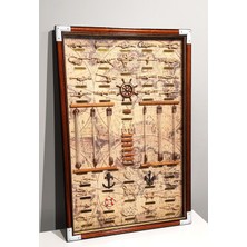 Cartiva Ahşap Denizci Bağları Tasarımlı Tablo 90*60CM