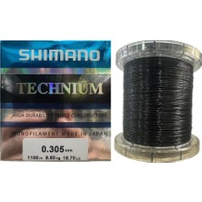 Shimano Technium 1100MT 0.305MM 8.5kg Monofilament Misina Koyu Gri