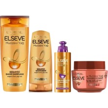 Loreal Elseve Mucizevi Yağ Şampuan + Saç Kremi + Bukle Belirginleştirici Saç Kremi + Saç Maskesi