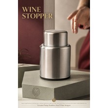 Transformacion Vakum Pompalı Wine Stopper Paslanmaz Çelik Şarap Tıpası - Sızdırmaz Şişe Koruyucu Akıllı Hava Tahliye Tapası Zencefil Yağ ve Sos Koruyucu Yeniden Kullanılabilir Tıpa 723432