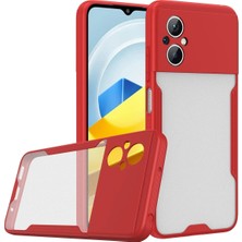 Aconcept Newface Xiaomi Poco M5 Kılıf Platin Silikon - Kırmızı