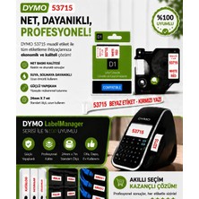 Puun Dymo D1 53715 S0720940 Muadil Etiket Kaseti 24MM x 7mt Beyaz Etikete Kırmızı Yazı Güçlü Yapışkan Labelmanager 500TS Uyumlu