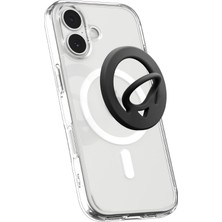 1001 Magsafe Destekli Modeller ile Uyumlu Telefon Tutucu Halka Dual Pop Mag Fit Ring Siyah - AMP08886 (Sp