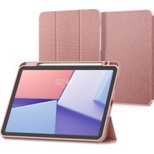 1001 iPad Air 11" (M4 2026 / M3 2025 / M2 2024) ile Uyumlu Kılıf Urban Fit Örgü Kumaş Gül Rengi Kap