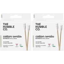 1001 Humble Brush Bamboo Cotton Swabs Spiral White-Spiral Kulak Çubuğu Beyaz 2li Paket