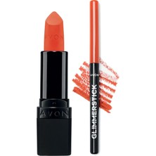 1001 Ultra Mat Ruj Coral Fever ve Glimmerstick Dudak Kalemi Coral Paketi