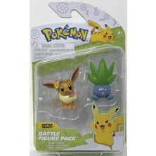 1001 Pokemon Battle Bahar Serisi 2'li Figür Seti - Eevee ve Oddish