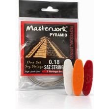 1001 Masterwork Pyramid Profesyonel Saz Telleri, 0.18 Kısa Sap Tam Takım, 7 Tel Seti, Yüksek Kalite Ç