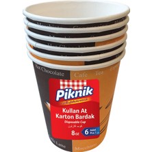 1001 Kullan At Karton Bardak 8 Oz 6'lı 1484