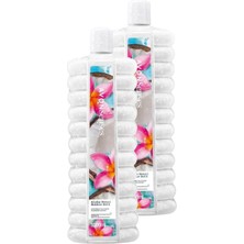 1001 Aloha Monoi Banyo Köpüğü 1 Lt. Ikili Set, Hindistan Cevizi ve Tiare Çiçek Kokusu