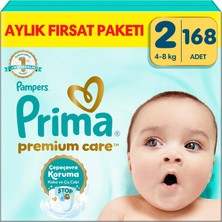 1001 Bebek Bezi Premium Care 2 Numara 168 Adet Aylık Fırsat Paketi