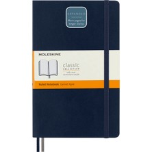 1001 Çizgili Kalın Safir Mavi Defter L Boy Yumuşak Kapak (Expanded)