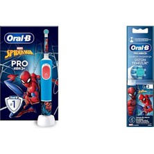 1001 Çocuk Şarjlı/elektrikli Diş Fırçası Spiderman D103 + Oral-B Çocuk Için Spiderman Şarjlı