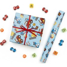 1001 70X100 cm Çocuklara Özel Premium Hediye Paketleme Kağıdı 2'li Set | Eğlenceli Tema, Kalın, Ko