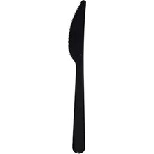 CATEKSSS Plastik Lüks Siyah Bıçak 100 Adet - Plastik - 50-100 - Siyah